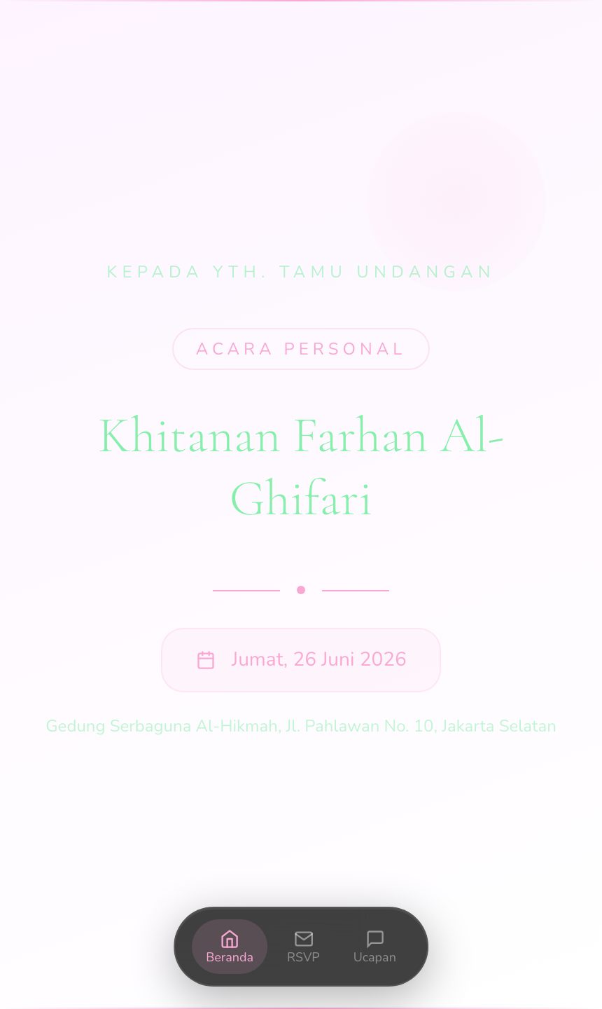 Preview undangan Baby Shower Pastel