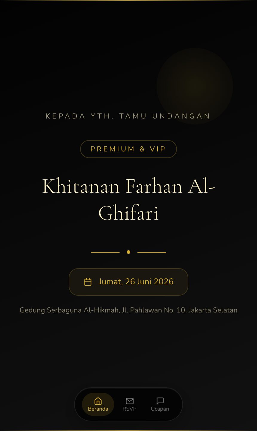 Preview undangan VIP Exclusive
