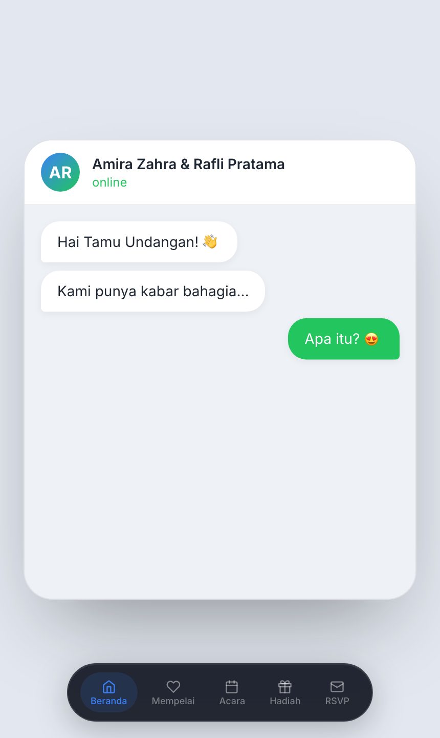 Preview undangan Chat