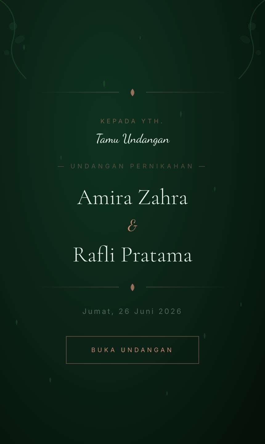 Preview undangan Emerald Garden