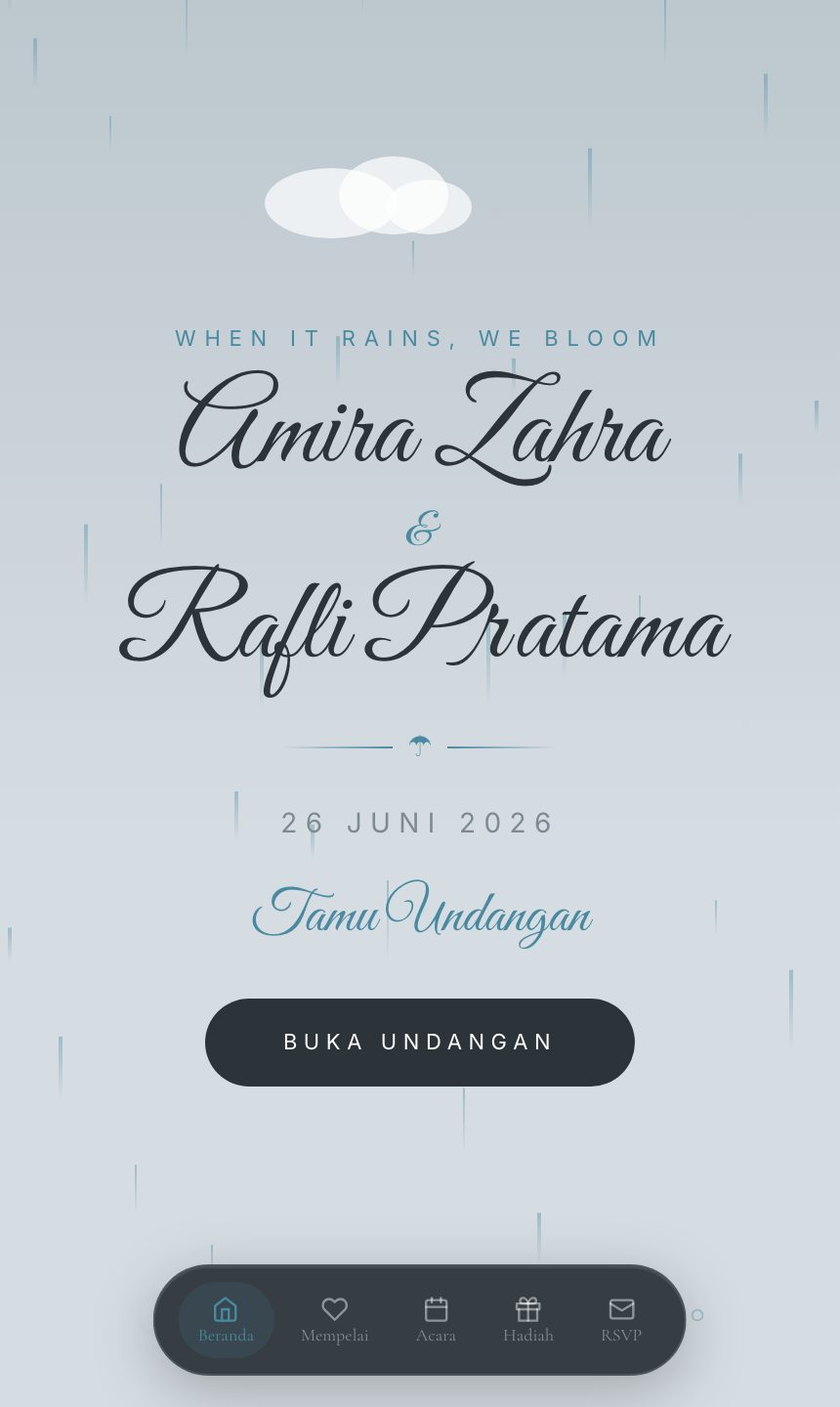 Preview undangan Rain