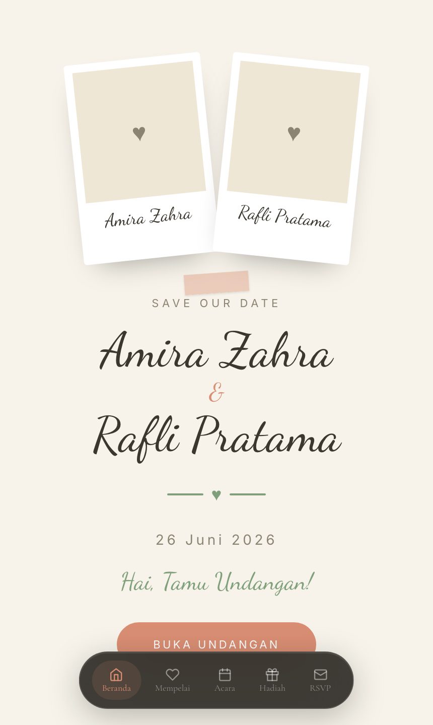Preview undangan Scrapbook