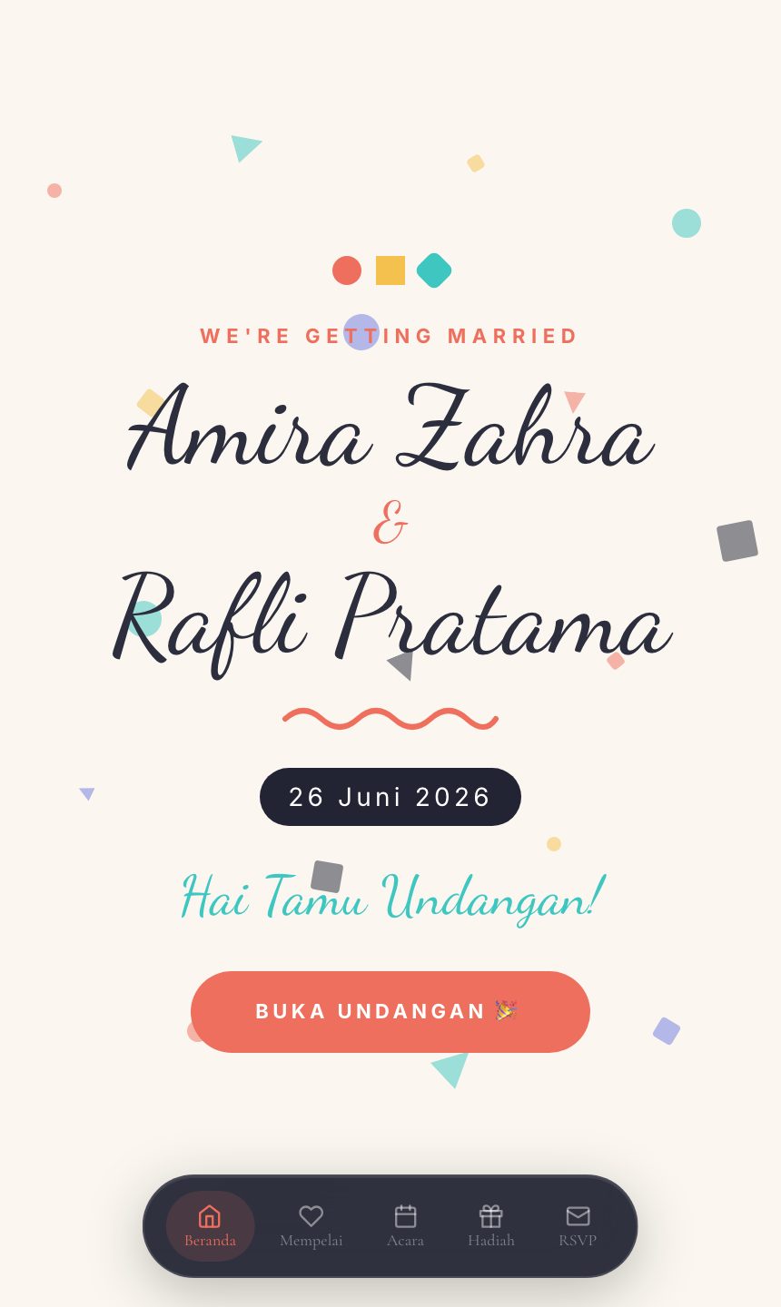 Preview undangan Terrazzo